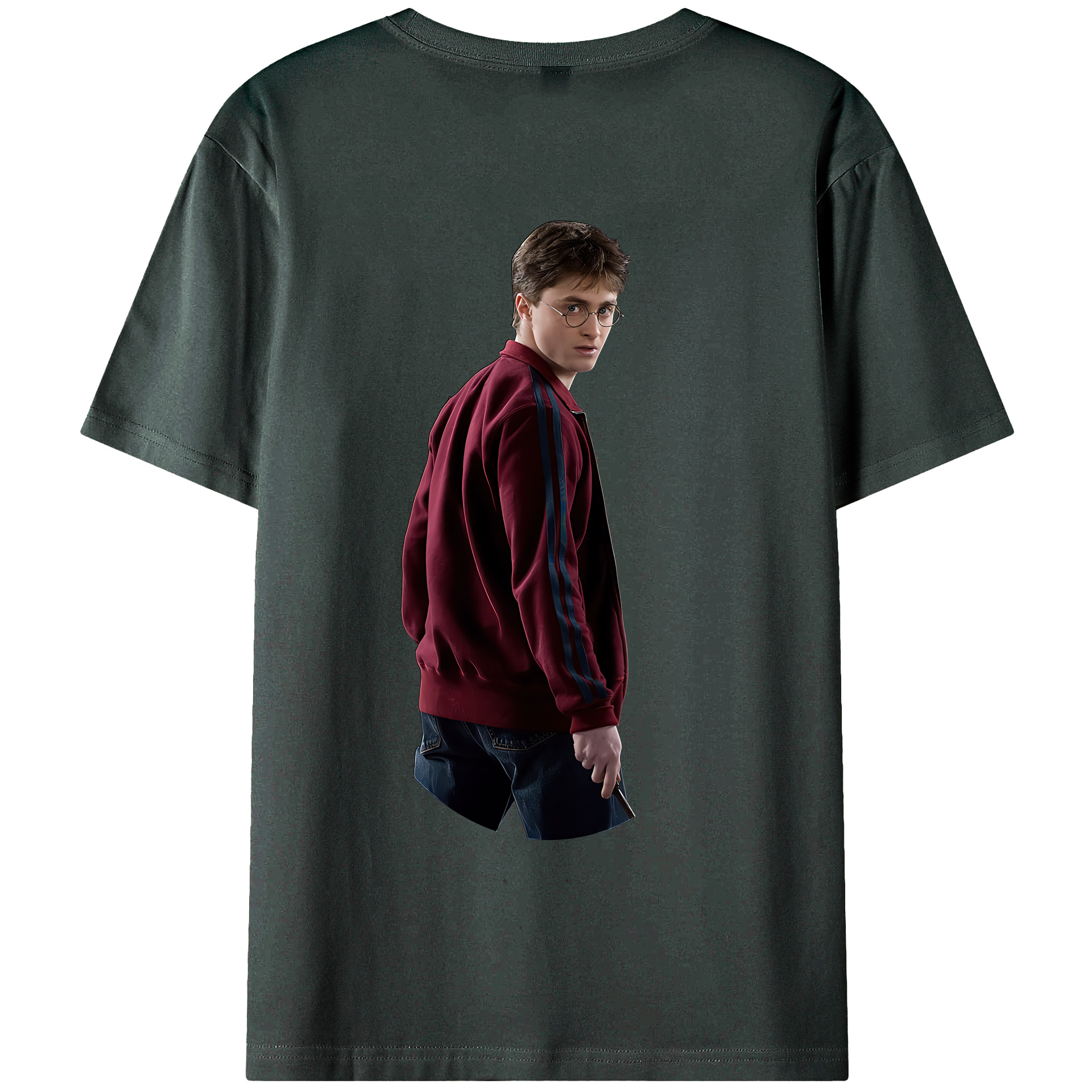（画像用） Harry Potter ハリー・ポッターシリーズ 綿100％ メンズ半袖Tシャツ（バックプリント） 通気性